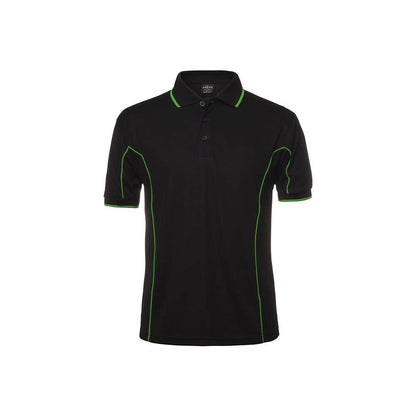 Shirt Polo S/S Poly Podium Black/Pea Green 2XL Jb's Wear 7PIP_411321_7PIP-BLK/PEA-2XL