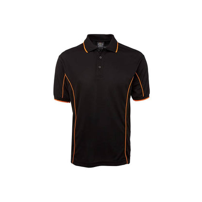 Polo Poly Piping Comfort Blk/Org - 2xl_36014356_7PIP-BLK/ORA-2XL