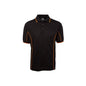 Polo Poly Piping Comfort Blk/Org - 2xl_36014356_7PIP-BLK/ORA-2XL