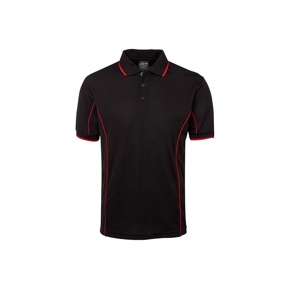 Shirt Polo S/S Poly Podium Black/Red 2XL JB's Wear 7PIP_227776_7PIP-BLK/RED-2XL