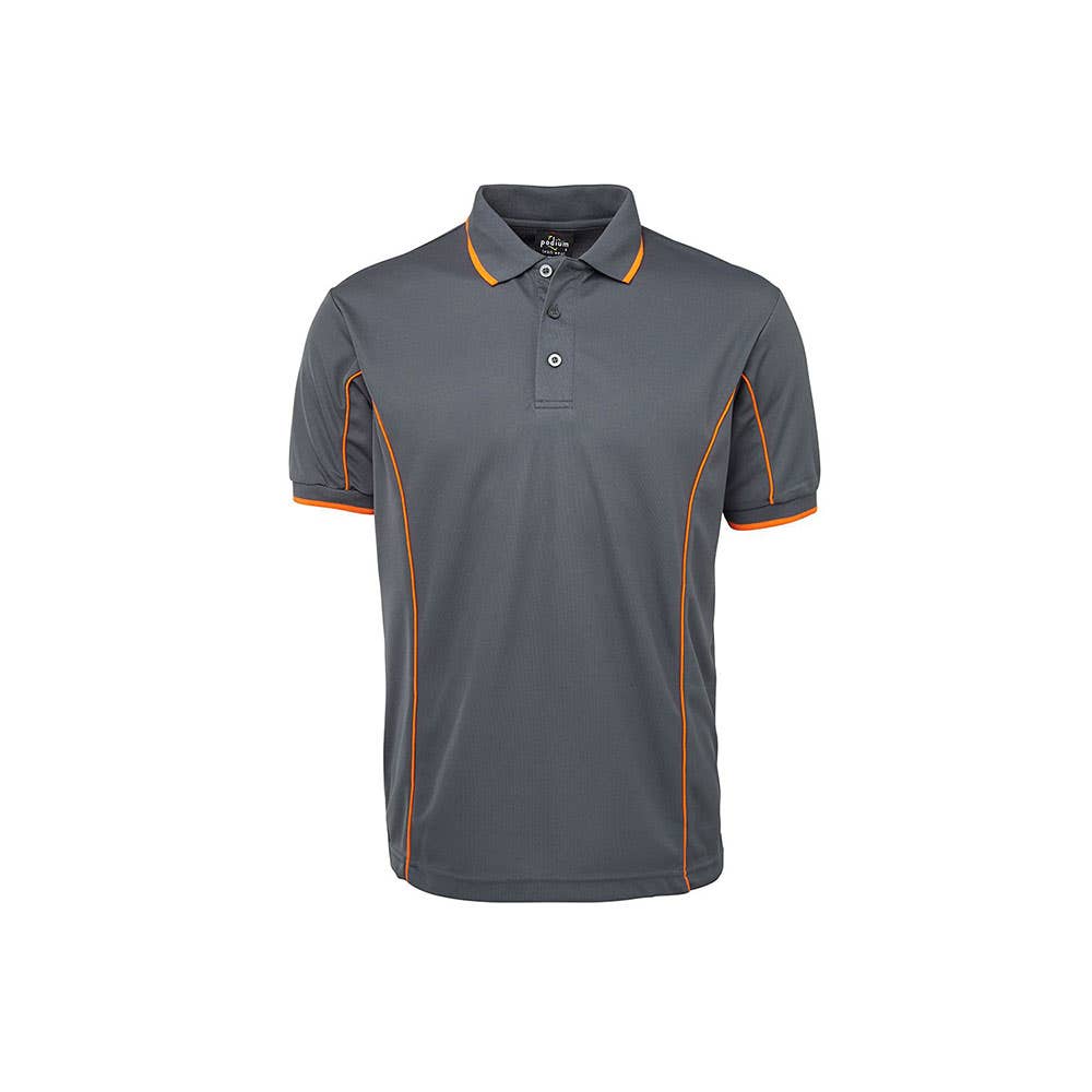 Shirt Polo S/S Poly Podium Grey/Orange 2XL JB's Wear 7PIP_263183_7PIP-GRY/ORA-2XL