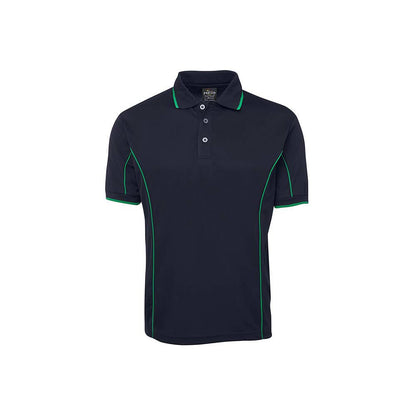 Polo Poly Piping Comfort Navy/Grn - XL_36014365_7PIP-NAV/GRN-XL