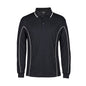 Podium L/S Piping Polo - Black/White - L 36014364 7PIPL-BLK/WHT-L