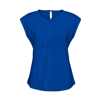 Shirt Womens Poly Elastane Jersey Knit Mia Electric Blue 10 Biz 40003743 40003743 K624LS-E/BLU-10