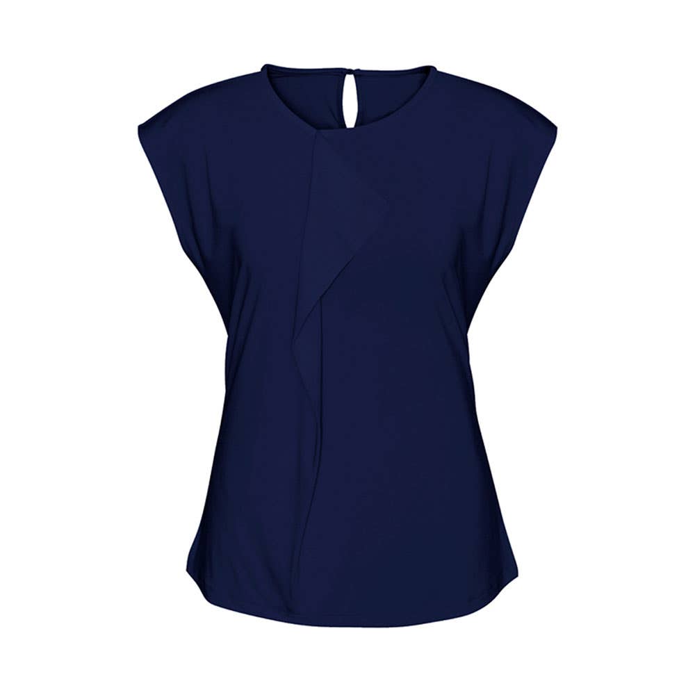 Pleat Knit Top Midnight Blue - 12 527637 K624LS-MIDBLU-12