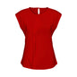 Pleat Knit Top Red - 10 36017360 K624LS-RED-10
