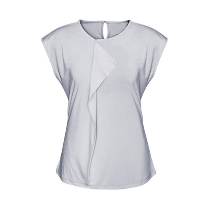 Pleat Knit Top Silver Mist - 12 36017365 K624LS-SLVMIST-12