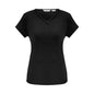 Shirt Womens S/S Poly Elastane Lana Black 10 Biz_429241_K819LS-BLK-10