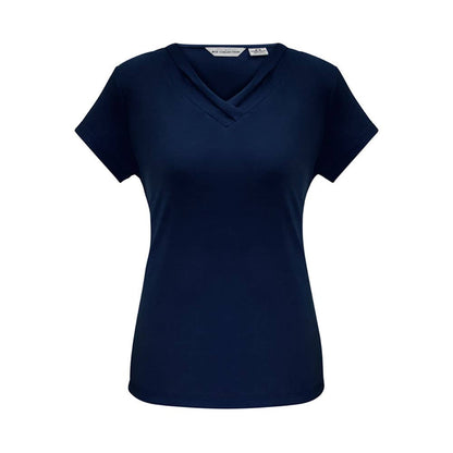 Shirt Womens S/S Poly Elastane Lana Black 16 Biz_436351_K819LS-BLK-16