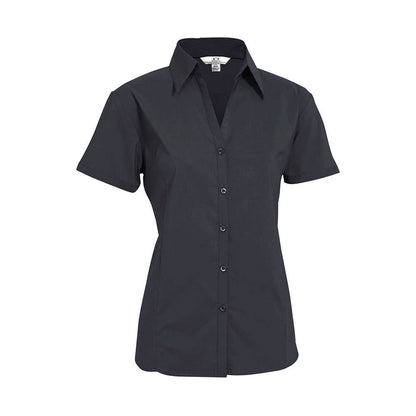 Ladies Metro Shirt S/S Charcoal - 10 36017498 LB7301-CHA-10