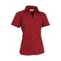 Shirt Womens S/S Poly Cotton Elastane Metro Cherry 12 Biz 308683 LB7301-CHE-12