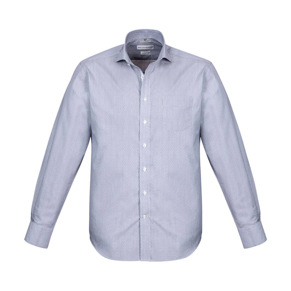 Mens Calais L/S Shirt-White/ Turkish Blue-2XL 36015294 41710-TURBLU-2XL