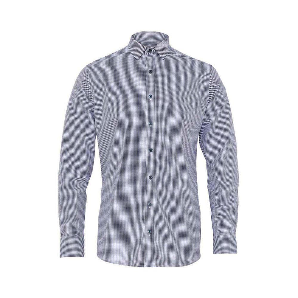 CATJDF Cotton/Poly L/S Gingham Check Shirt Brisbane Airport_BACCATJDF