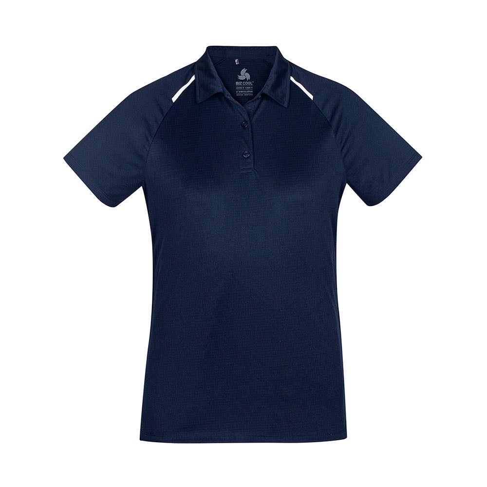 Ladies Academy Polo Navy/White 14 P012LS 501520 P012LS-N/W-14