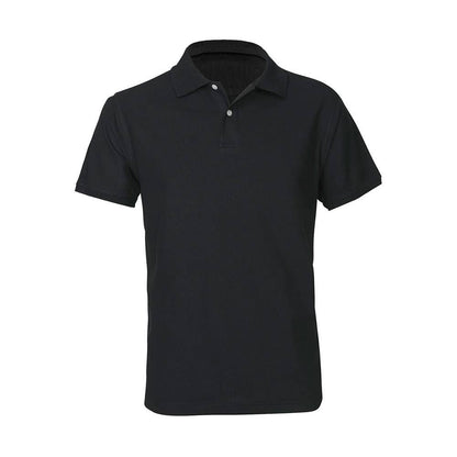 Shirt Polo Men S/S Poly Cotton Neon Black SMALL Biz_477873_P2100-BLK-S