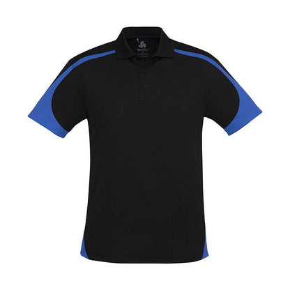 Shirt Polo S/S Polyester Biz Cool Talon Black/Royal 2XL Biz_274162_P401MS-BLK/ROY-2XL