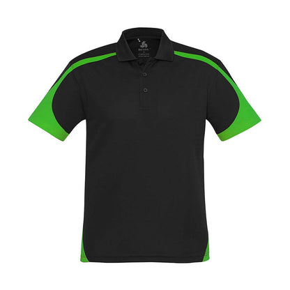 Mens Talon Mesh Polo -Black/Green - 3XL_36021069_P401MS-BLK/GRN-3XL