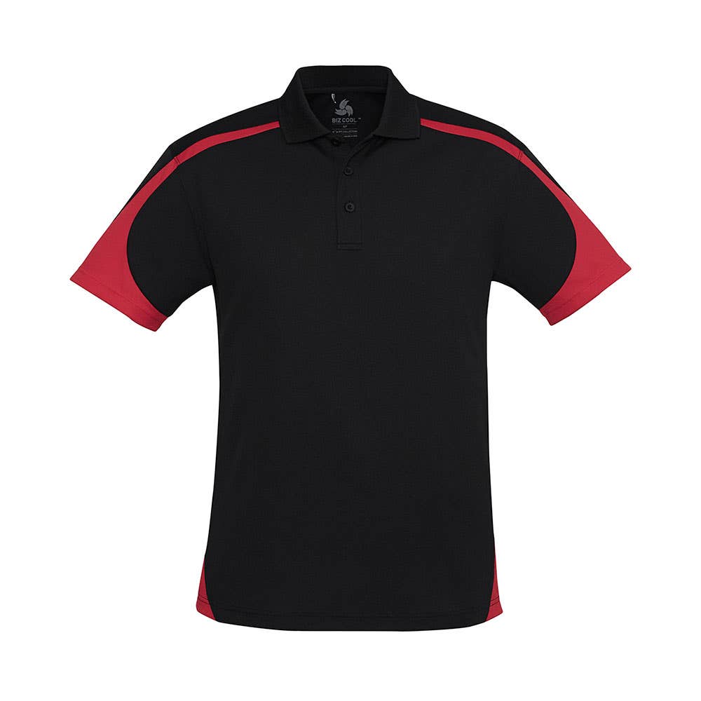 Shirt Polo S/S Polyester Biz Cool Talon Black/Red 2XL Biz_228630_P401MS-BLK/RED-2XL