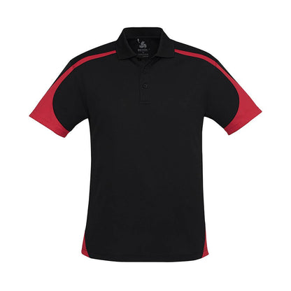 Shirt Polo S/S Polyester Biz Cool Talon Black/Red 2XL Biz_228630_P401MS-BLK/RED-2XL