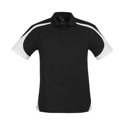Mens Talon Mesh Polo Shirt Black/White Xl_464192_P401MS-BLK/WHT-XL