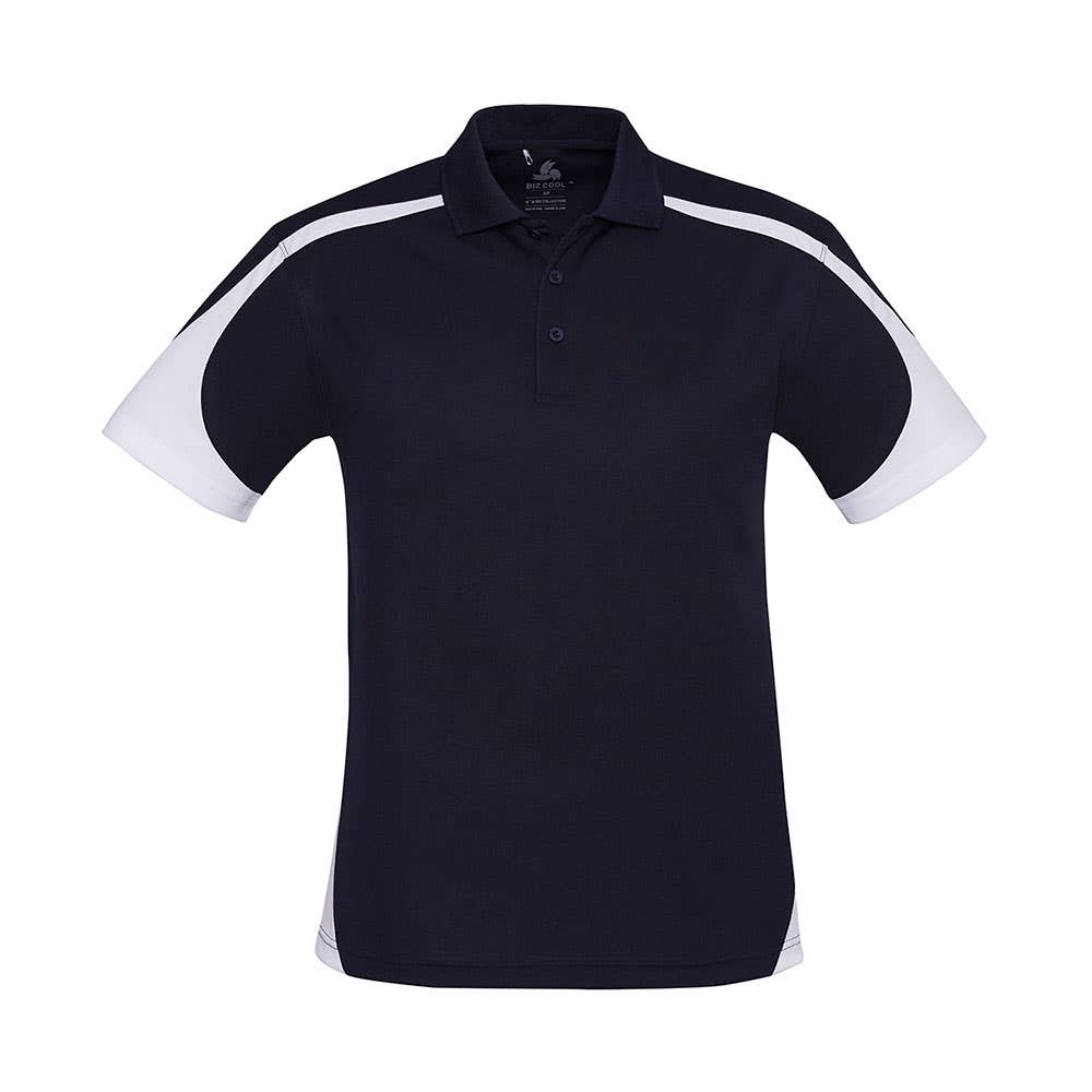 Shirt Polo S/S Polyester Biz Cool Talon Navy/White 2XL Biz_241113_P401MS-NAV/WHT-2XL