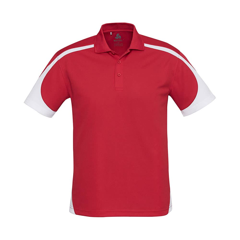 Shirt Polo S/S Polyester Biz Cool Talon Red/White 2XL_40009849_P401MS-RED/WHT-2XL