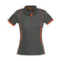 Razor Women's Polo Shirt Grey/Fluro Orange 14_413309_P405LS-GRY/ORA-14