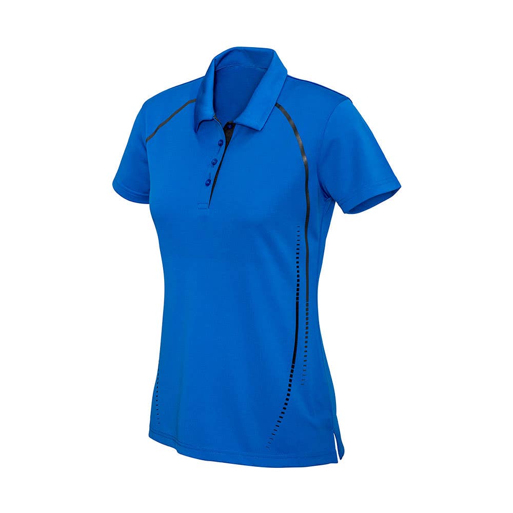 Shirt Polo Womens S/S Polyester Biz Cool Cyber Royal/Silver 10 Biz 445561 P604LS-ROY/SILV-10