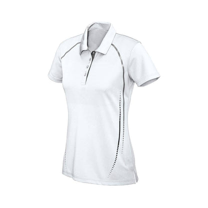 Cyber Ladies Polo White/Silver - 10 36018118 P604LS-WHT/SLV-10