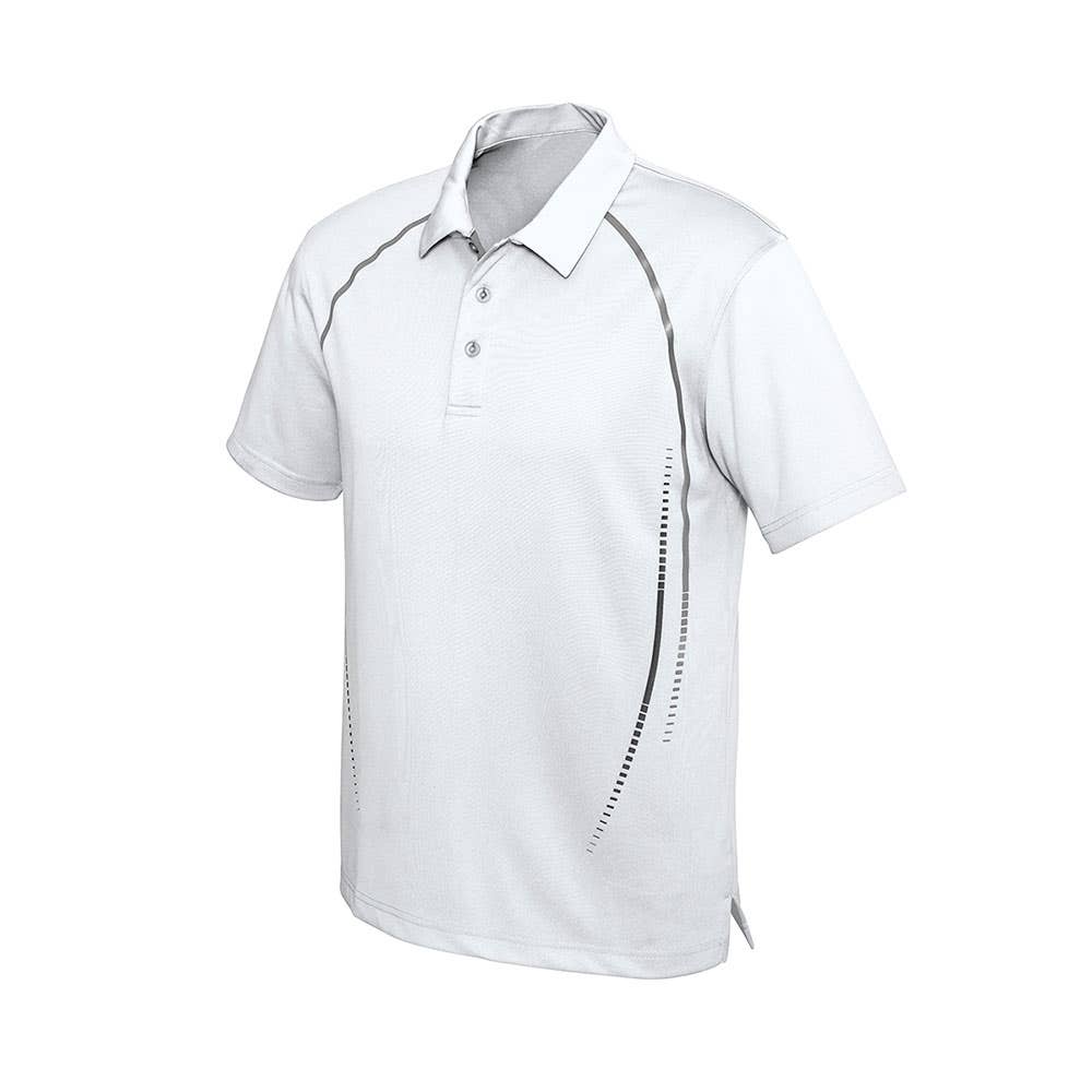 Cyber Mens Polo White/Silver - L 36018126 P604MS-WS-L