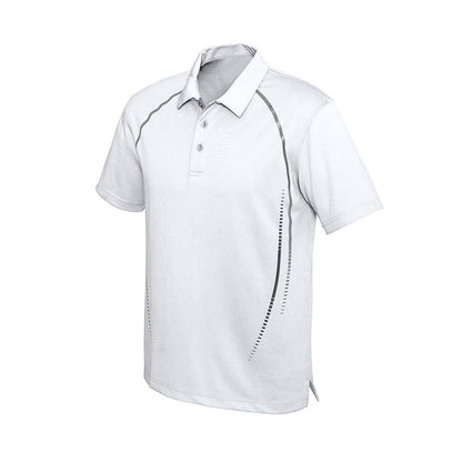 Cyber Mens Polo White/Silver - L 36018126 P604MS-WS-L