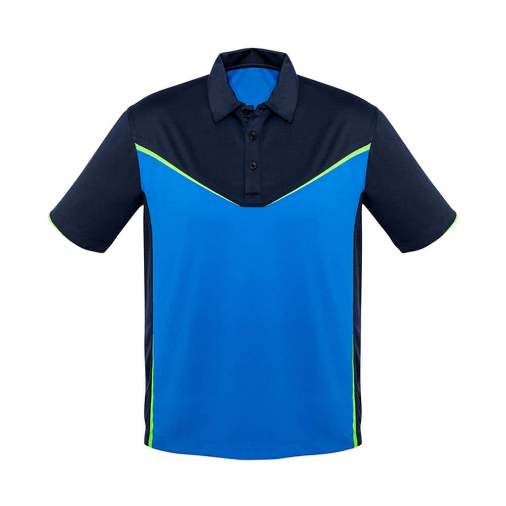Shirt Polo S/S Polyester Biz Cool Victory Navy/Royal Blue/ Lime 2XL Biz 481043 P606MS-NVY/BLU/LIM-2XL