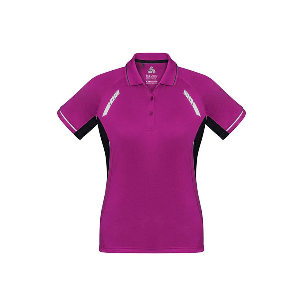 Shirt Polo Womens S/S Micro Poly Biz Cool Renegade Magenta/Black/Silver 10_509945_P700LS-MAGENTA/BLK/SILVER-10