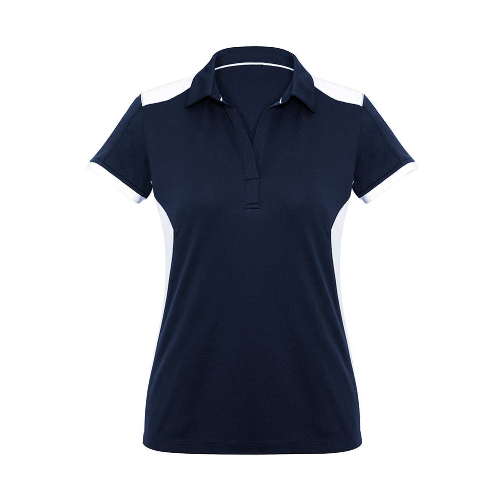 Shirt Ladies S/S Rival Polo Navy/White P705LS Biz 10 452672 P705LS-NAV/WHT-10