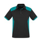 Rival Mens Polo Black/Teal - M_36018145_P705MS-BLK/TEAL-M