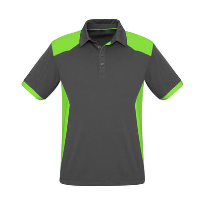 Shirt Polo S/S Micro Polyester Biz Cool Rival Grey / Fluoro Lime 3XL  Biz_474024_P705MS-GRY/LIME-3XL