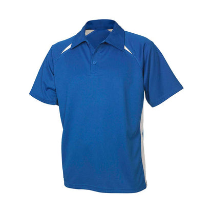 Shirt Polo Kids S/S Polyester Biz Cool Splice Royal/white 4 Biz 505701 P7700B-ROY/WHT-4