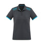 Shirt Polo Womens S/S Poly Biz Cool Galaxy P900LS Grey/Cyan - 10_451846_P900LS-GRY/CYN-10