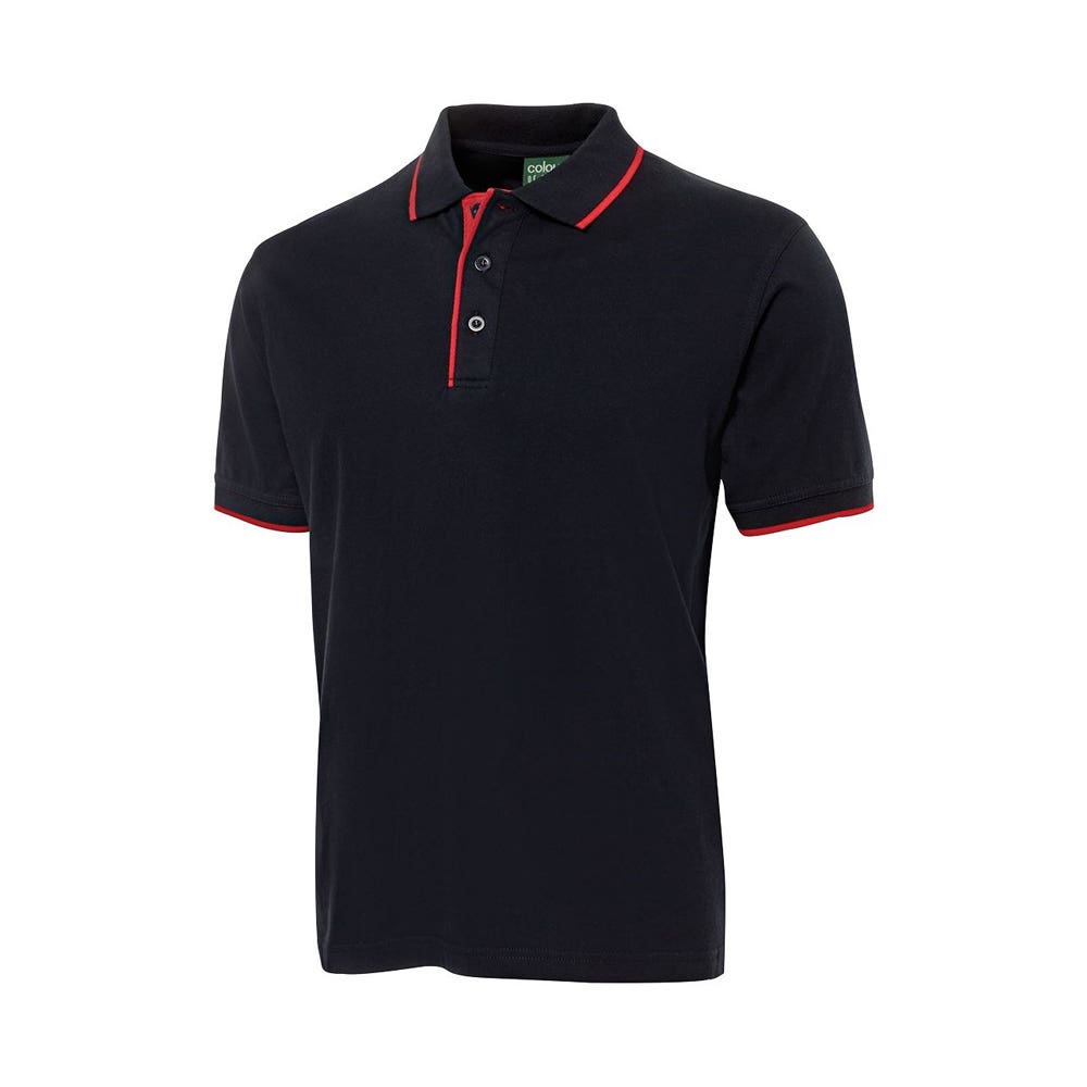 Shirt Polo S/S Cotton 2CT Navy/Red 2XL JB's Wear 424803 2CT-NAV/RED-2XL