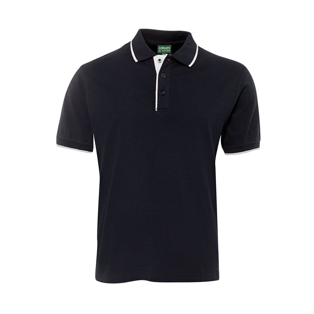 Shirt Polo S/S Cotton 2CT Navy/White 2XL JB's Wear 213552 2CT-NAV/WHT-2XL