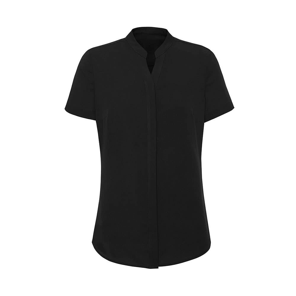 Juliette Blouse Black Biz Short Sleeve Size 8 476471 RB977LS-BLK-8