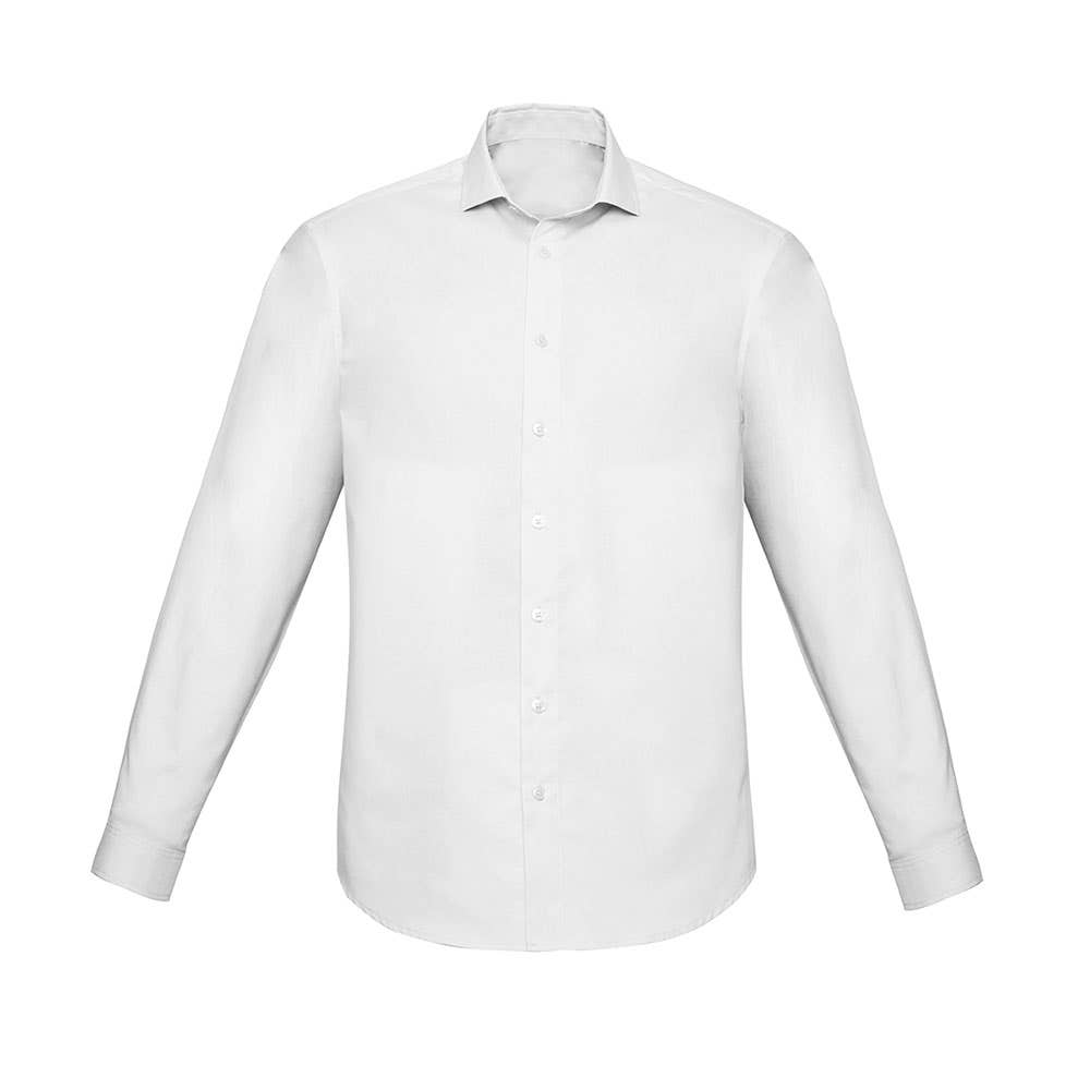 Charlie Biz Button Up L/S Shirt Slim Fit White  - Medium 534024 RS969ML-WHT-M