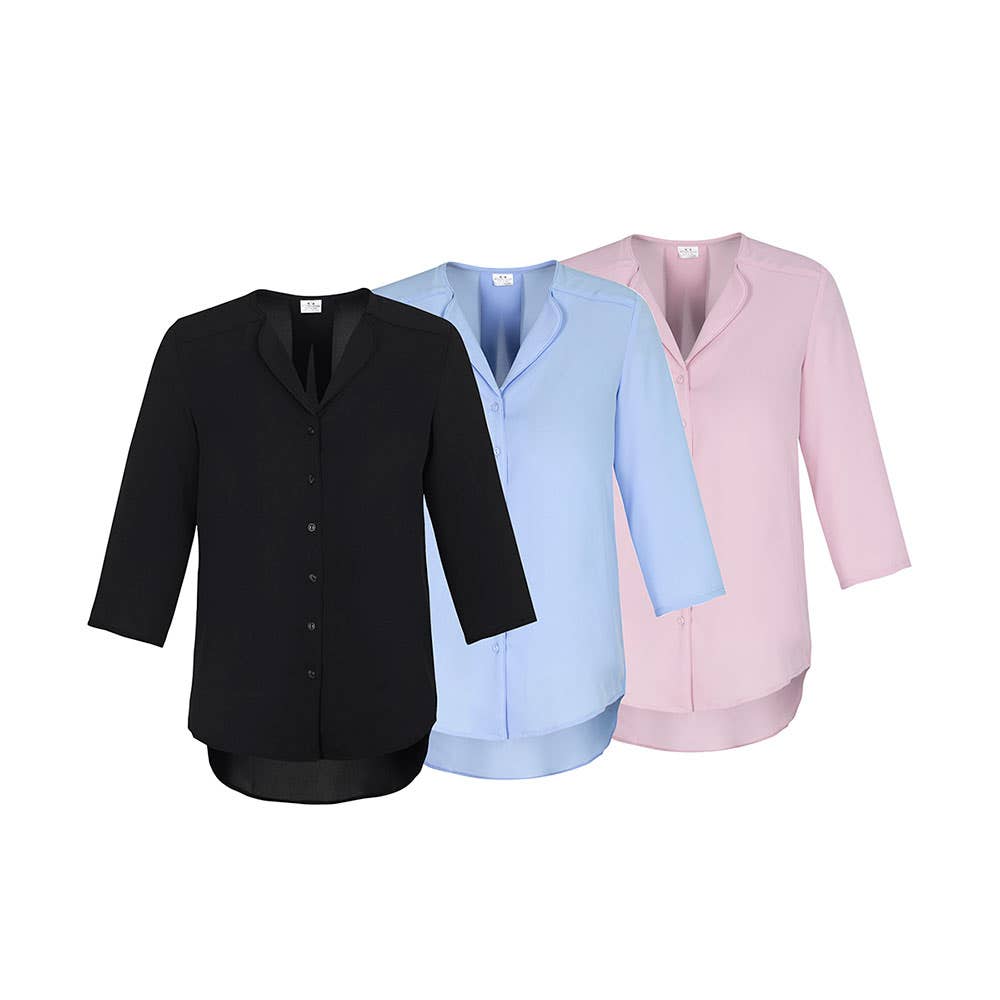 S015LT Lily Ladies Longline Blouse_S015LT