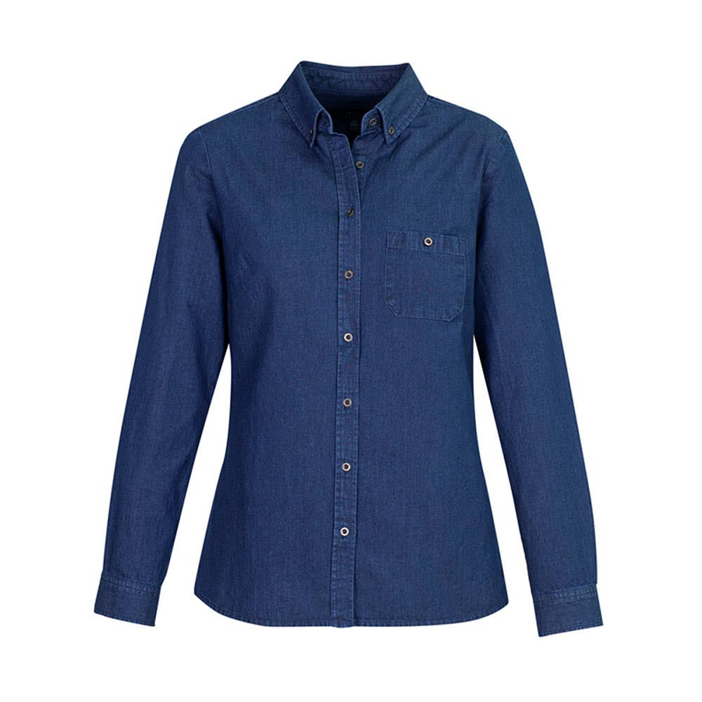 Indie Ladies Long Sleeve Shirt  Dar Blue 8 454241 S017LL-8