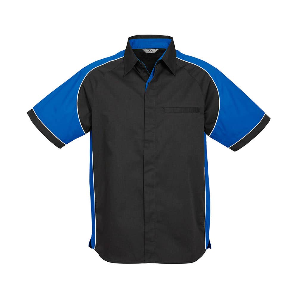 Mens Nitro Shirt S/S-Blk/Royal/White - M 36018418 S10112-BLK/ROY/WHT-M