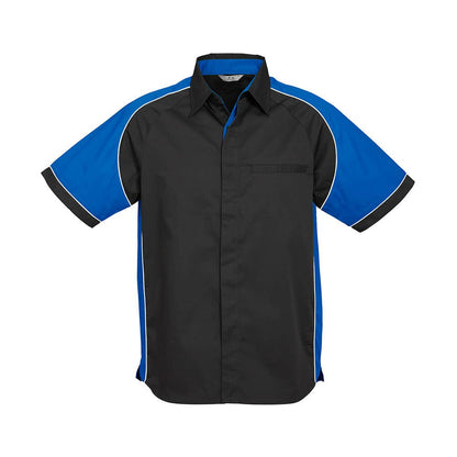 Mens Nitro Shirt S/S-Blk/Royal/White - M 36018418 S10112-BLK/ROY/WHT-M