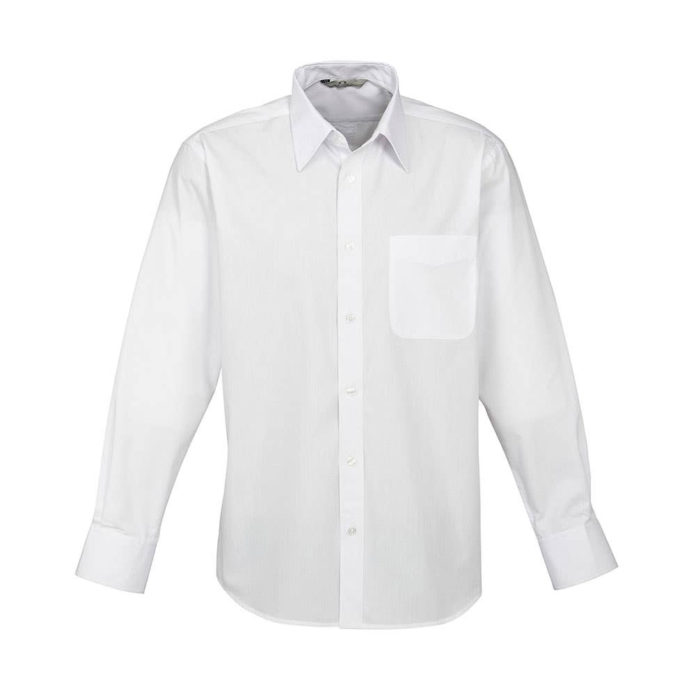 Mens Base L/S Shirt-White-2XL 36018445 S10510-WHT-2XL