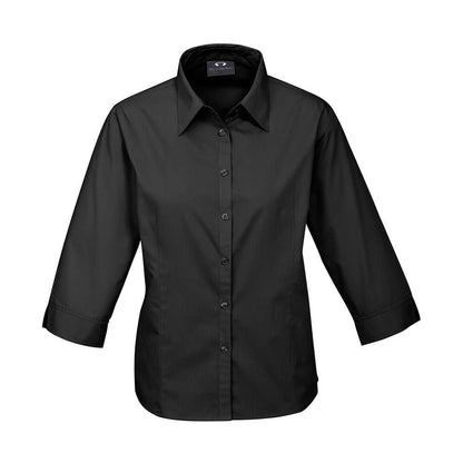 Shirt Base Ladies 3/4 Sleeve Black Size 10 S10521 Biz_300135_S10521-BLK-10