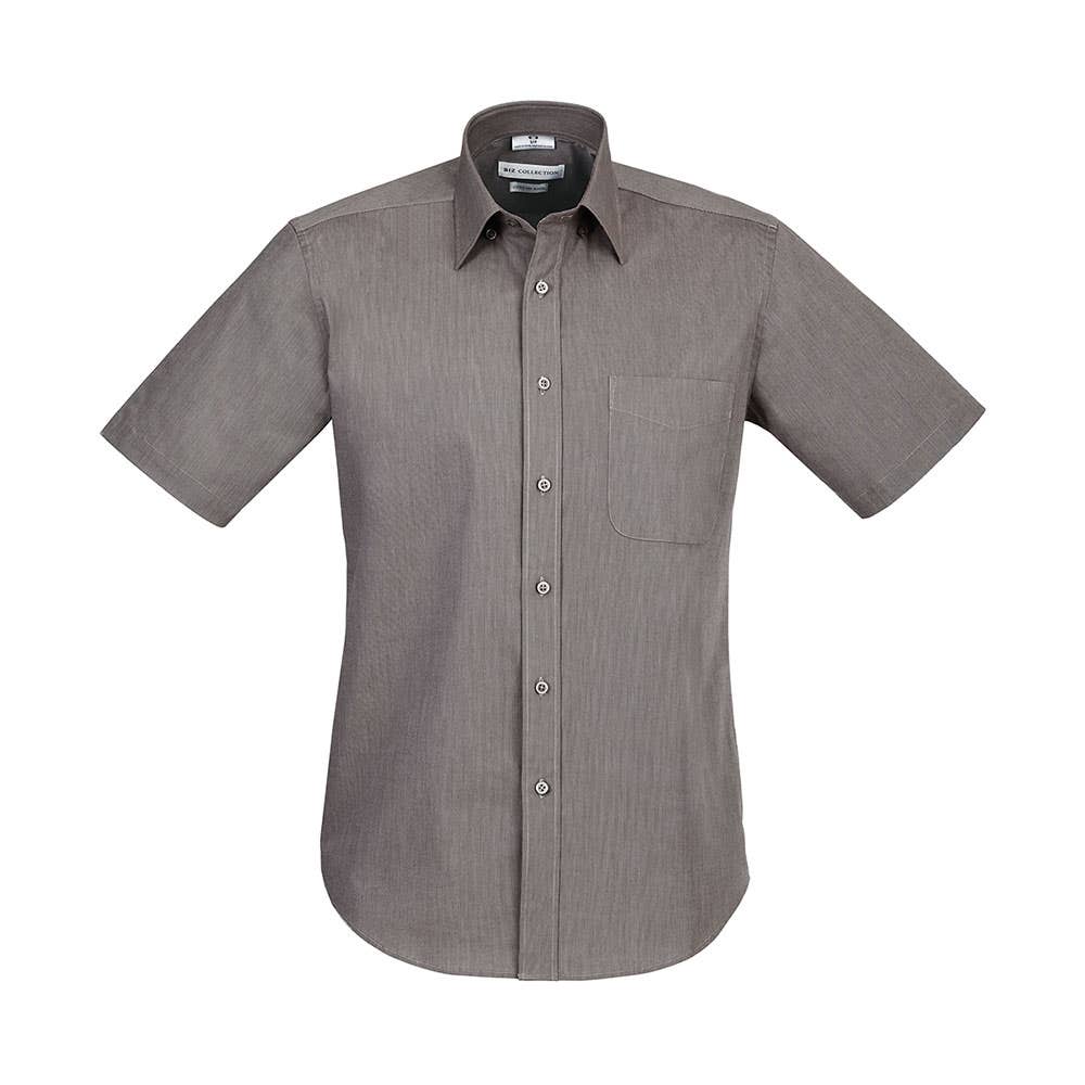 Chevron Mens Short Sleeve Shirt M Graphite 277320 S122MS-GRAPH-M NLA