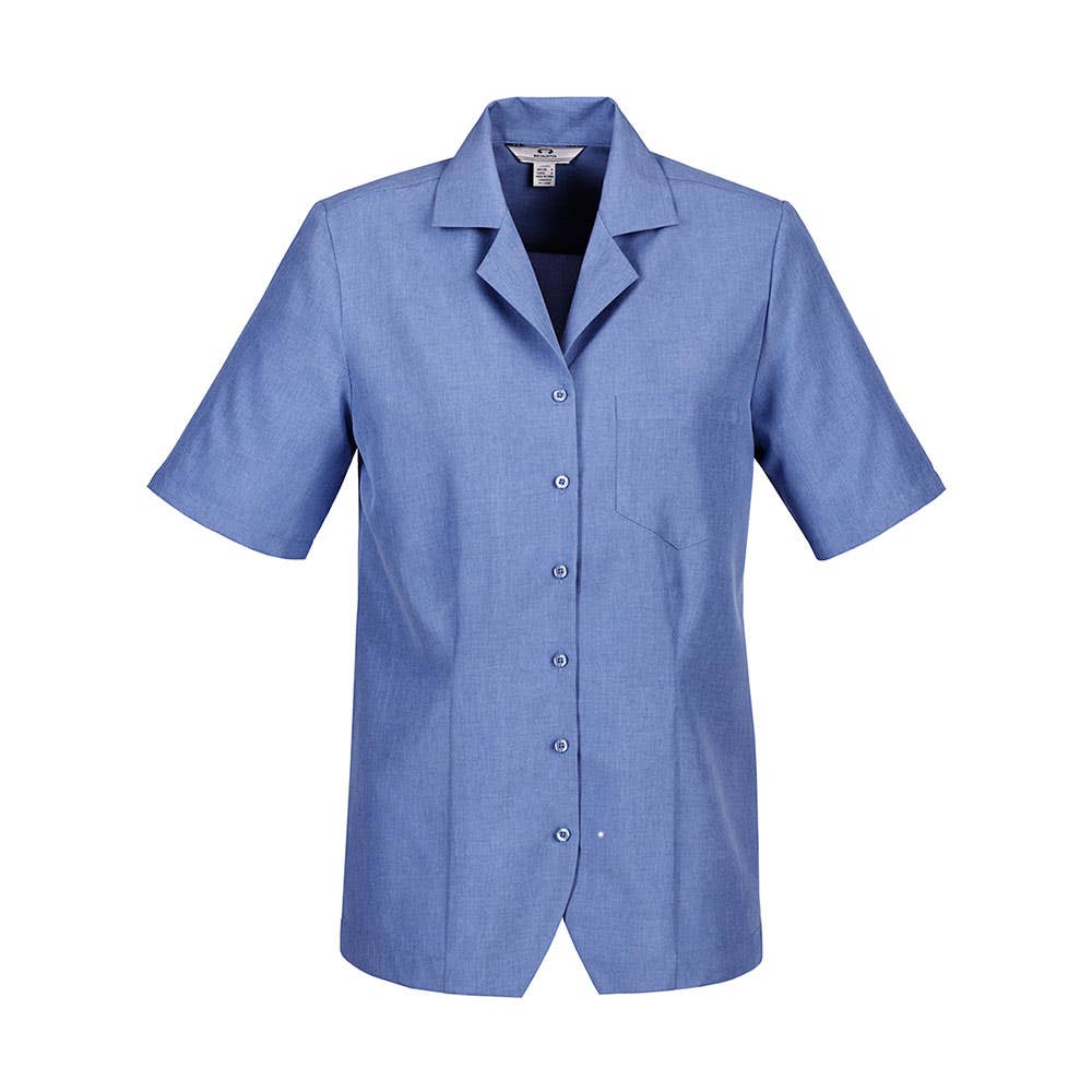 Shirt Overblouse Womens Plain Oasis Mid Blue 28 Biz 510343 S265LS-M/BLUE-28